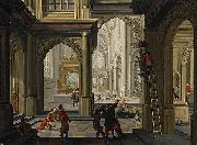 Dirck van  Delen Iconoclasts in a church Germany oil painting artist